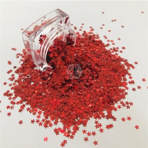 PrettyG 10g-200g 2.5MM Star Shape Colorful Holographic Glitter Gel Nail Art Decoration Handwork DIY Accessories