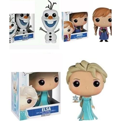 FUNKO POP Disney Frozen Snow Queen Princess doll Anna Elsa Olaf Action Figure Collection Model toys for Children Christmas Gift