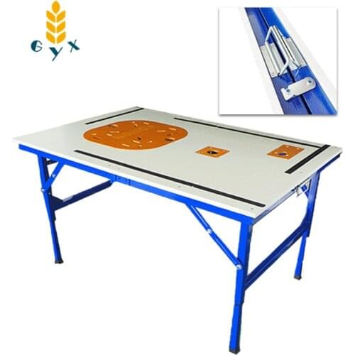 Multi-directional disassembly-free portable lifting saw table / Decorative inverted folding woodworking sliding table