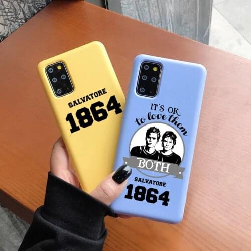 Fashion TV Vampire Diaries Damon Candy color TPU Soft Silicone Phone Case For Samsung S21 S21Ultra S21PLUS Matte Yellow cover
