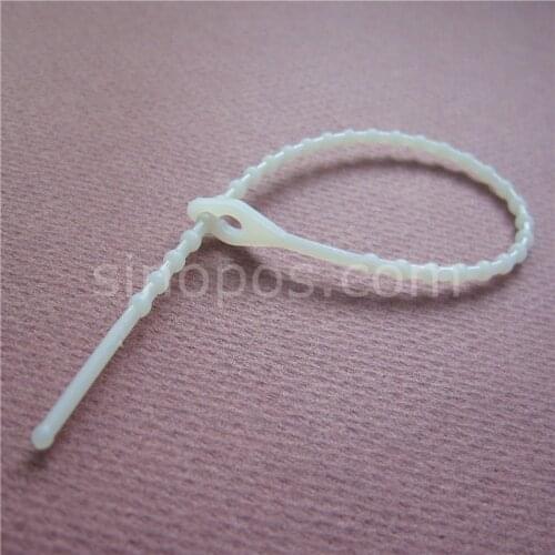 Beaded Nylon Cable Ties Releasable 180mm, self lock zip wire, tag fixture electric wires line secured ball loop lock reusable