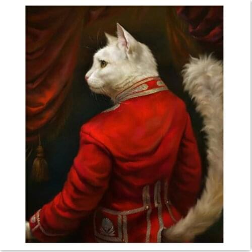 One Of The Court Cats Painting square Drill full rhinestone diamond Diamond cross-stitch kits Cross diamond rhinestone stick