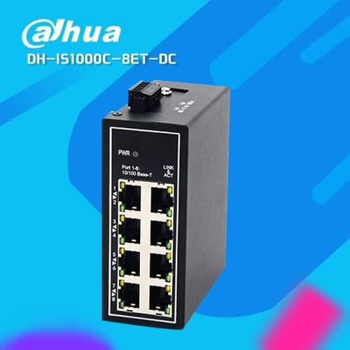 Industrial grade switch 8-port Gigabit 5-port 8-port 16-port 100M DH-IS1000C-8ET rail type