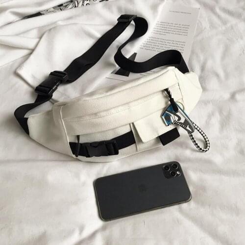 Canvas Waist Bag Multi-function Sports Mobile Phone Bag Fashion Crossbody Bags for Women 2020 New Pillow Chest Bag Fanny Pack