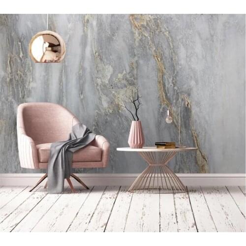 Custom Self Adhesive wallpaper 3D photo mural dark gray simple marble pattern background living room bedroom decoration painting