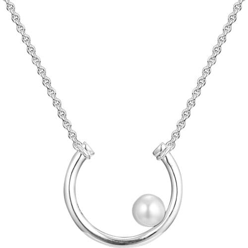 CKK Contemporary Pearl Necklace Choker Women Kolye Collares Colar mujer 925 sterling silver Chain men Silver Jewelry Pendants