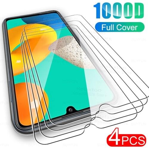 4pcs Tempered Glass For Samsung Galaxy M32 Films Screen Protector For Samsung M32 M 32 sm-m325f/ds GalaxyM32 Protective Glass