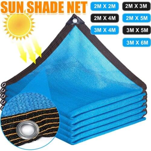 NEW Blue 9 Pin Thick Anti-UV HDPE Shading Net Greenhouse Succulent Plant Sunshade Net Outdoor Swimming Pool Cover Sun Shade Net