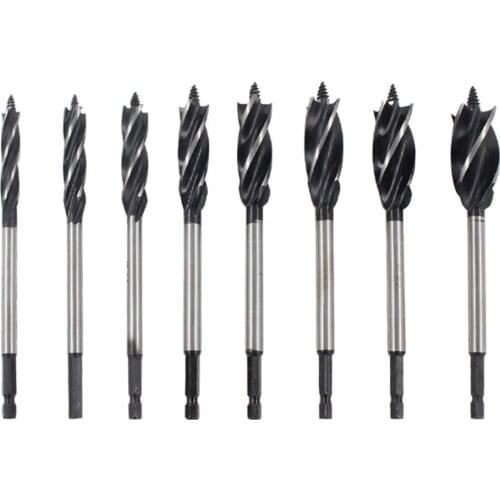 1PCS 10-35MM High Speed Steel Twist Drill Bit Long Four-slot Four-blade Woodworking Tools Drill Bit Hole Opener Saw Length 165mm