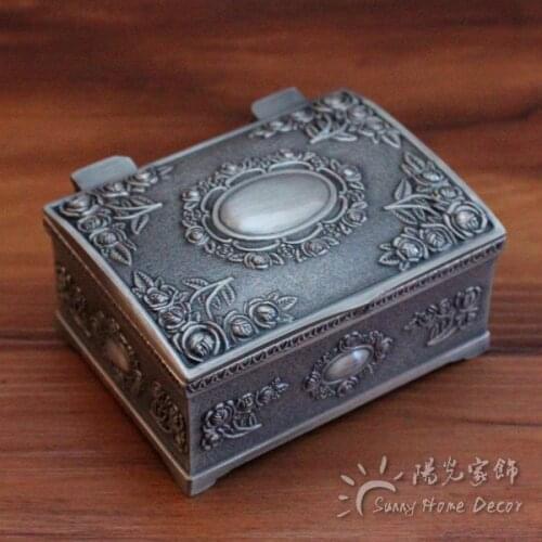 100pcs/lot FREE Express Shipping Fashion Metal Jewelry Case trinket box Vintage Carved Flower Design Tin-alloy Box SMALL size