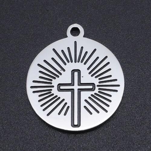 5pcs/lot 100% Stainless Steel Cross Charms Pendants Wholesale High Polish Charms Never Tarnish Bracelets Pendants