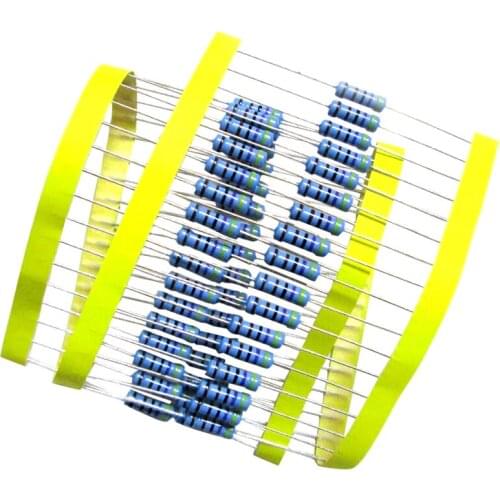50 Pieces High Precision Metal Film Resistors Assortment Kit 470ohm 1W