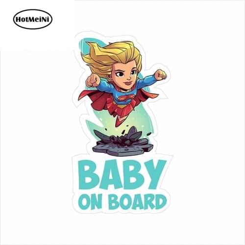 HotMeiNi 13cm x 7.5cm for Baby on Board Sign Cartoon Car Stickers Vinyl JDM Bumper Trunk Truck Graphics Waterproof Anime Decal