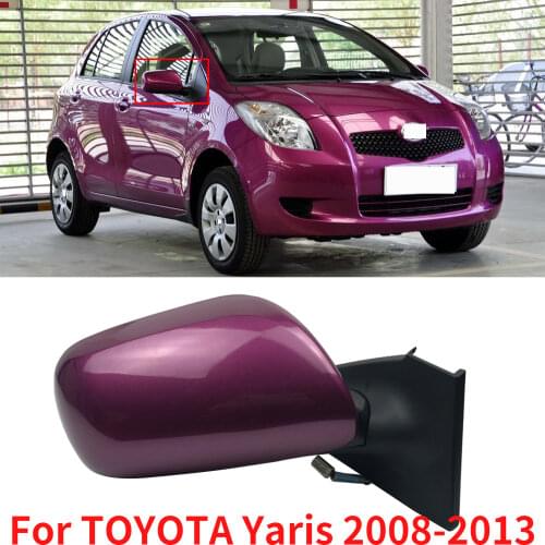 CAPQX 3/5Wire For TOYOTA Yaris 2008-2013 Outside Rearview Mirror Side Rear View Mirror with heating electric adjust Folding