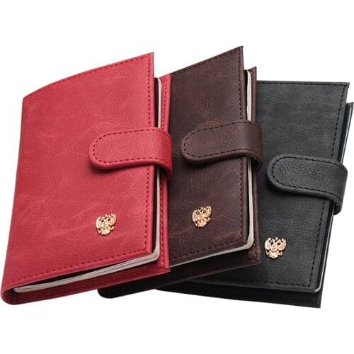 PU Leather Retro Hasp Russia Passport Cover Double Headed Eagle Travel Wallet For Documents Card Holder Case Men Women Red