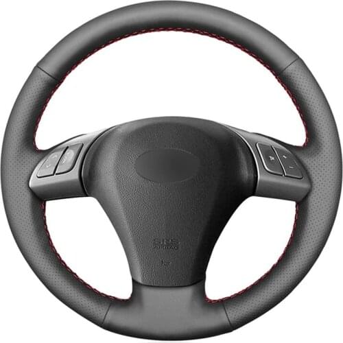 Black Artificial Leather Hand-stitched No-slip Car Steering Wheel Cover for Subaru Tribeca 2007-2014 B9 Tribeca 2006-2007