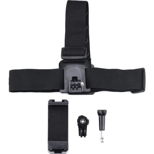 Phone Holder First-Person View ABS Head Strap Mount Headband Holder with Mobile Phone Clip Bracket Fits for Smartphones