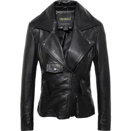 Shipping,Brand sweet Free style Genuine leather casual jackets.plus size soft sheepskin jacket,sales.lady gift,fashion coat
