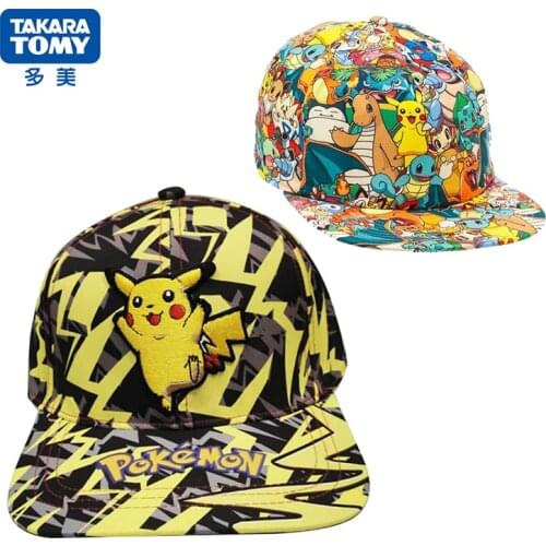Anime figure Pokemon Baseball Cap Pikachu Hat Adjustable Pokémon Cosplay Hip Hop Cap Girls Boys Childrens Figures Toys Gift