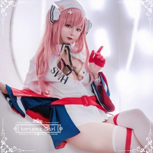 Game Azur Lane HMS Perseus Cosplay Costume Unfamiliar Duty Time White Fashion Nurse Uniform Suit Role Play Clothing Party Outfit