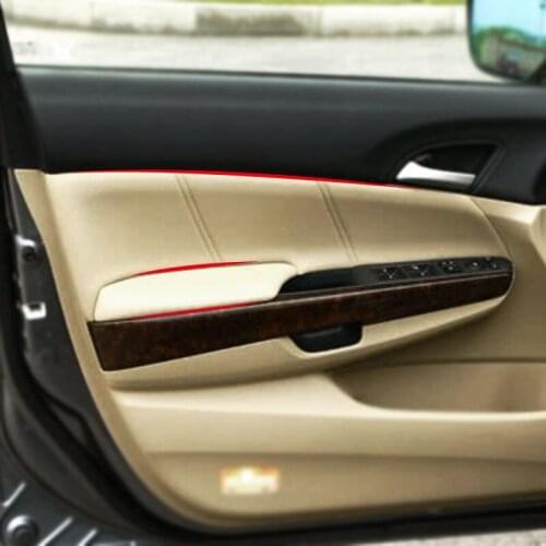 Microfiber Leather Car Door Panel Cover Interior Sticker Trim For Honda Accord 8th Gen Sedan 2008 2009 2010 2011 2012