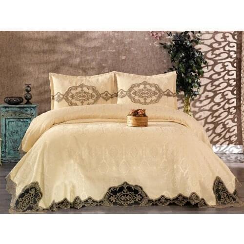 Livza Double Bed Cover Set Vanilla