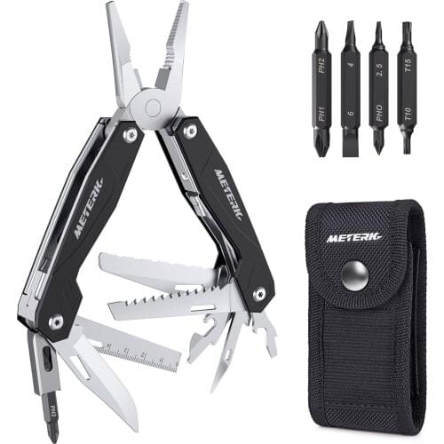 Meterk Multifunctional Tool Pliers Combined Military knife With Replaceable Screw Head
