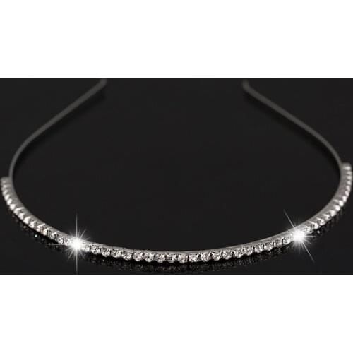 Fashion Womens Hot New Silver Color Crystal Rhinestone Hair Band Headband Hair wear Accessories Free Shipping H029