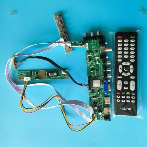 Kit For LP150X05-A2/LP150X05-A2C1 1024X768 30pin remote DVB-T TV VGA USB AV Controller board Digital HDMI Panel 1 CCFL LCD 15"