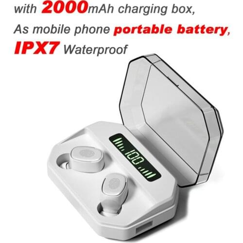 True Wireless Earphones Bluetooth 5.0 TWS Headphones Noise Cancelling Touch Control IPX7 Waterproof Earbuds Sports Headset