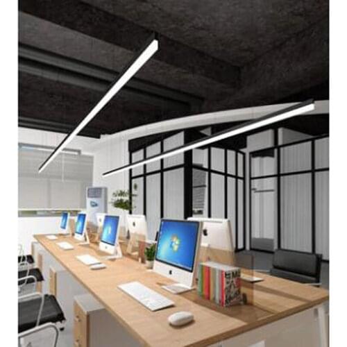 Office chandelier led strip light creative personality strip lamps modern minimalist Internet cafe work conference room lights