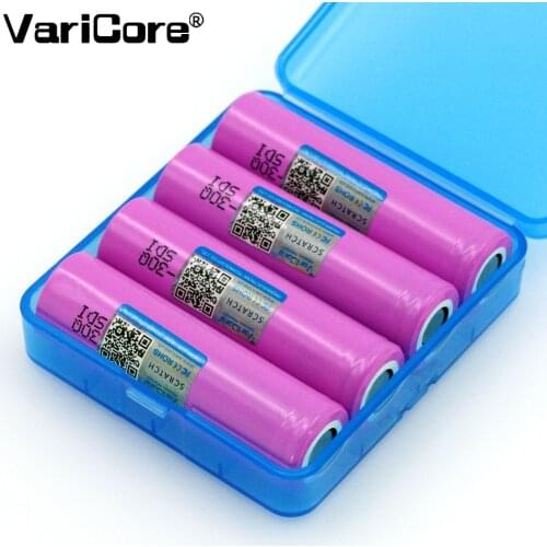 VariCore original ICR18650 30Q battery 3000mAh lithium battery inr18650 powered rechargeable battery+18650 BOX