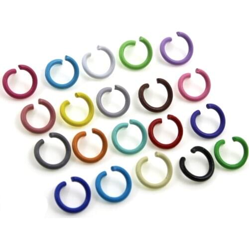 100pcs/lot 1.2x8mm Colorful Metal Round Open Jump Rings Split Rings Connectors for keyring key chains Diy Jewelry Making