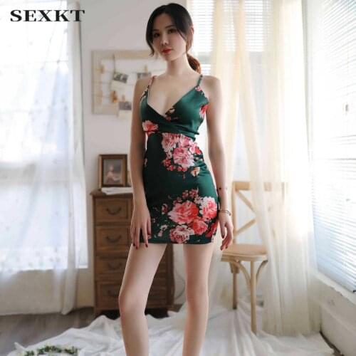 Sexy Lingerie Sexy Hot Strap Skirt Ol Home Wear Cute Nightclub Uniform One Piece sexy women clothing