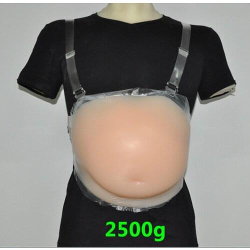 8-10 month 2500g Silicone Fake Pregnant Belly Artificial Jelly belly Tummy Pad Artificial Baby Tummy Bump Silicone belly woman