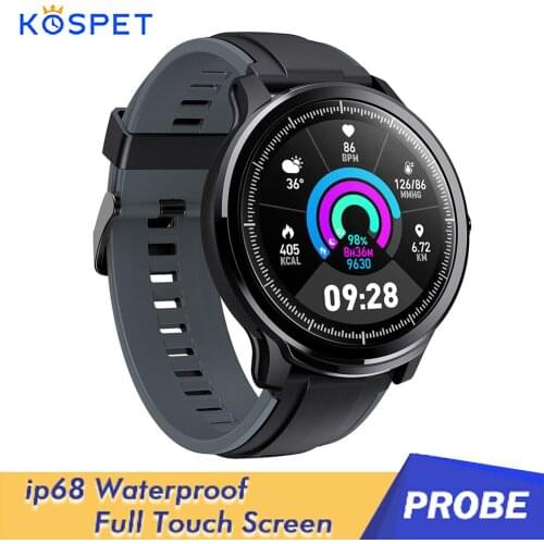Kospet Probe Smart Watch Waterproof Multifunctional Sports Watch Bracelet 1.3-inch Touch Screen Health Monitor Smart Wristband
