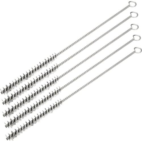 Uxcell Steel Wire Tube Cleaning Brush 12mm Diameter 315mm Length 5pcs