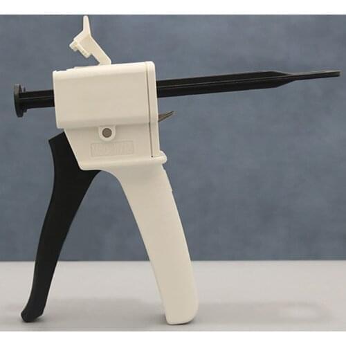 Dental Impression Mixing Dispensing Gun 1:1 Universal Handgun Silicon Rubber Cartridge Dispenser 50ml Dental Impression Material