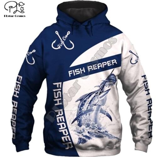 PLstar Cosmos Fishing Hooked 3D Printed Hoodies Casual Men/Women Zipper Hooded Beautiful Unisex Brand Streetwear Apparel F9