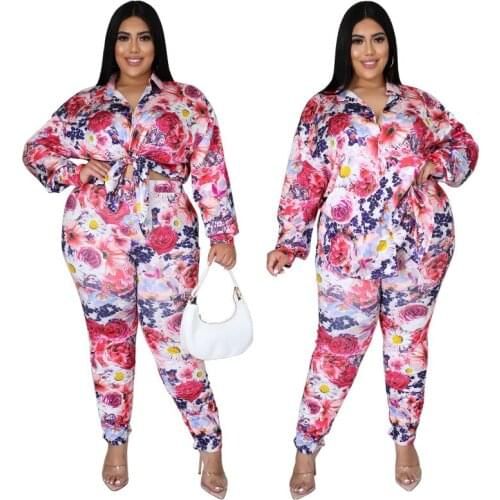 Long-Sleeved Shirt + Casual Trousers Two Piece Set Women African Clothing 2021 Autumn Fashion Dashiki Print Loose Trousers Suit