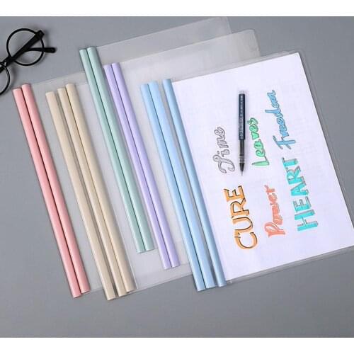 10pcs A4 Size Morandi Color Matching Rod Folder Test Paper And File Rod Folder File Sorting Save Folder Business Office Supplies