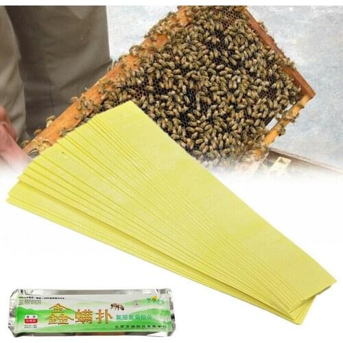 20pcs/pack Strips Fluvalinate Strip Bee Mite Varroa Beekeeping Medicine