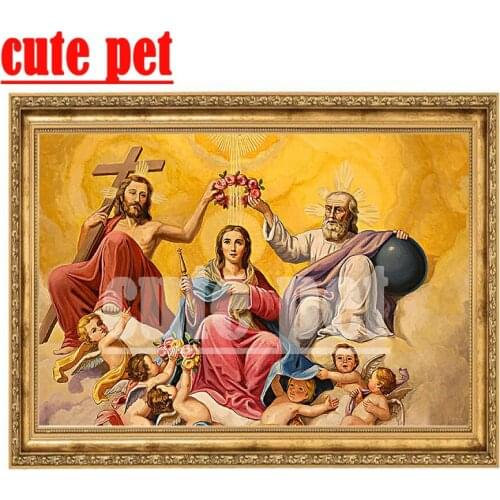 3d wallpaper Jesus Religion artwork Diamond Embroidery DIY Diamond Painting Mosaic Home Decor Cross Stitch 5D Full Rhinestone