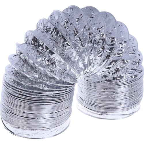 4inch Ventilator Pipe Aluminum Tube Air Ventilation Hose Flexible Exhaust Duct 2M