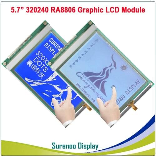 5.7" 320X240 320240 Touch Graphic LCD Module Display Panel Screen LCM with RA8806 Controller Blue Gray LCD
