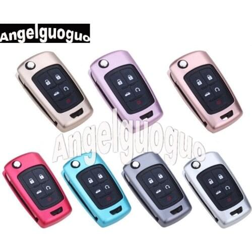 Angelguoguo Aluminium alloy key package for Chevrolet Cruze and Buick and Aveo Car key case/ key shell/Cruze key wallets