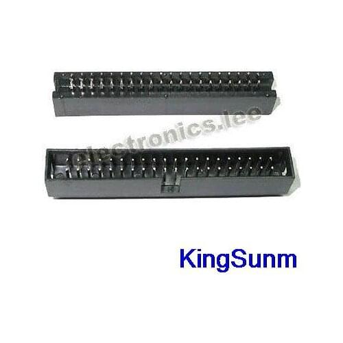 Free Shipping 100pcs 2*20 40 way 2.54mm IDC Socket Box header straight