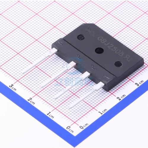 Free shipping new flat bridge GBJ2508 25A 800V ZIP4 10pcs/lot