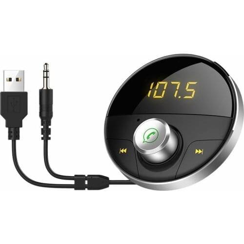 Bluetooth A2DP AUX Handsfree Car Kit 3.5mm Jack Audio MP3 Player Wireless FM Transmitter Auto Speaker Phone Carkit USB Adapter