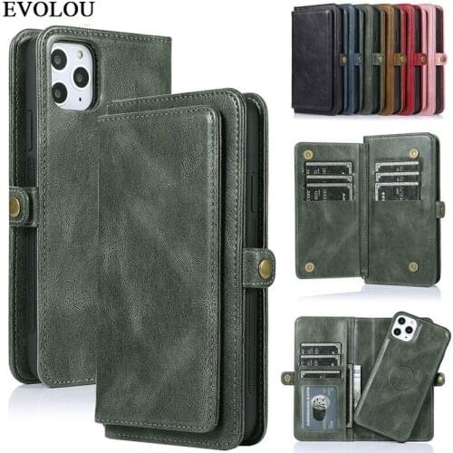 For iphone SE 2020 case 4.7'' Multifunction Leather Flip Wallet Phone Cover Magnetic Cases for iphone 11 Pro Max X XS XR 8 7 6S